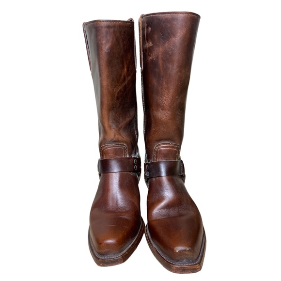 Vintage Frye Harness 12R Western Tall Boots size 9.5 - Picture 5 of 14